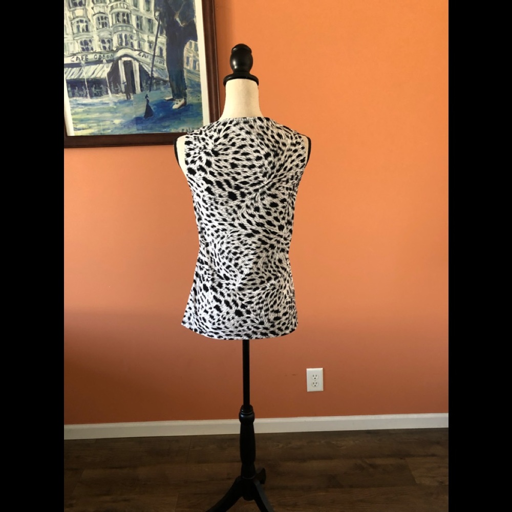 Relativity Black And White Patterned Sleeveless B… - image 6